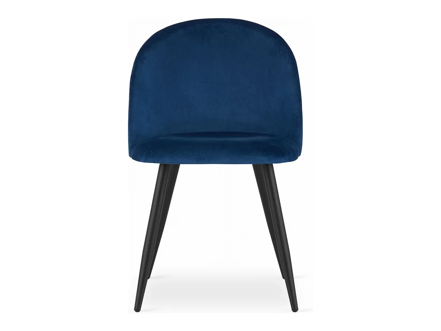 Silla Valora BELLO, terciopelo azul marino, patas negras