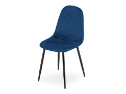 Silla Valora DAPI, moderna, de terciopelo azul marino, ergonómica (x3)