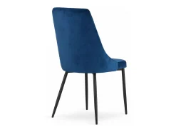 Silla Valora IMOLA, moderna, de terciopelo azul marino para sala de estar (x2)