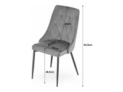 Silla Valora IMOLA Moderna Ergonómica de Terciopelo Azul Marino