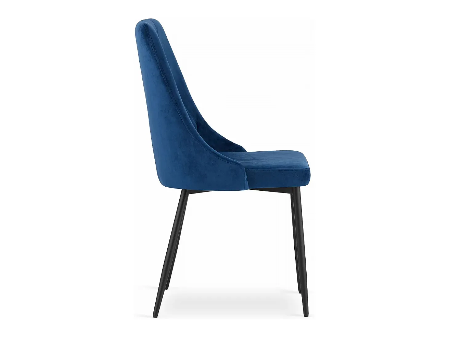 Silla Valora IMOLA Moderna Ergonómica de Terciopelo Azul Marino