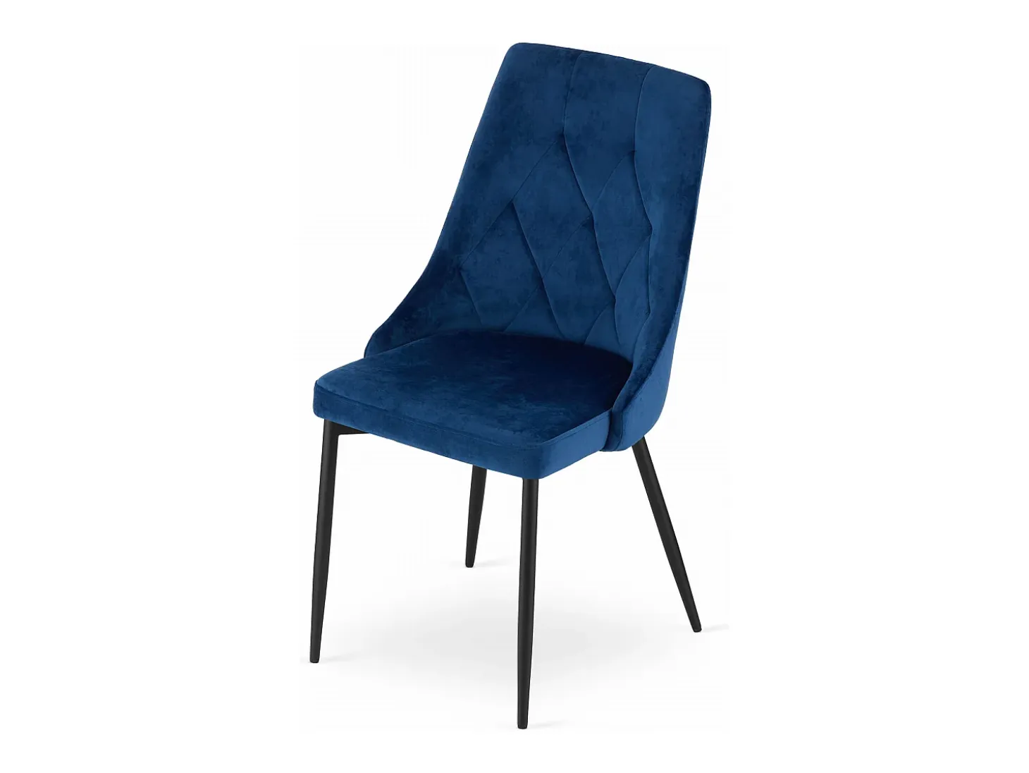 Silla Valora IMOLA Moderna Ergonómica de Terciopelo Azul Marino