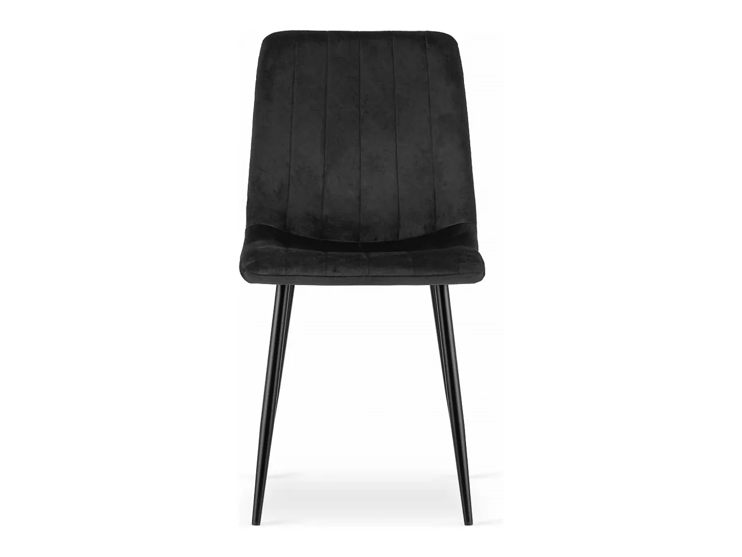 Silla Valora JEWA de terciopelo negro, diseño ergonómico para sala de estar (x4)