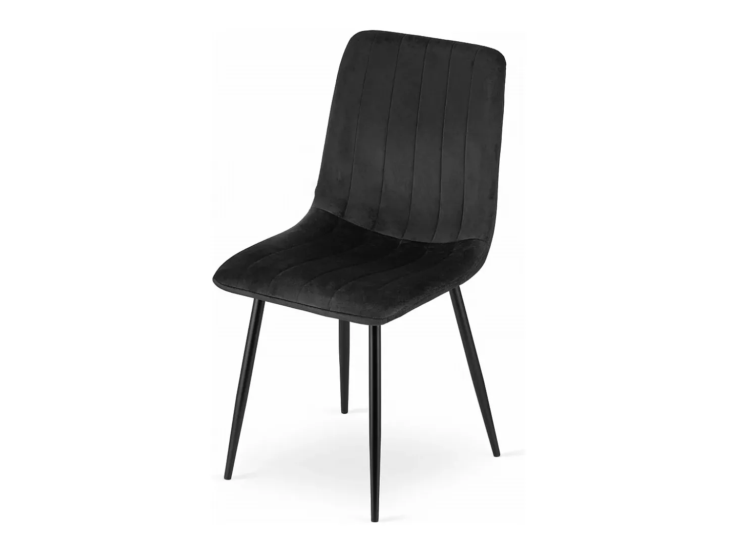 Silla Valora JEWA de terciopelo negro, diseño ergonómico para sala de estar (x3)