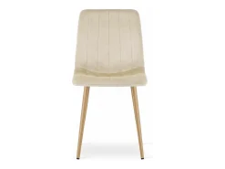 Silla Valora JEWA, terciopelo beige claro, patas color madera (x3)