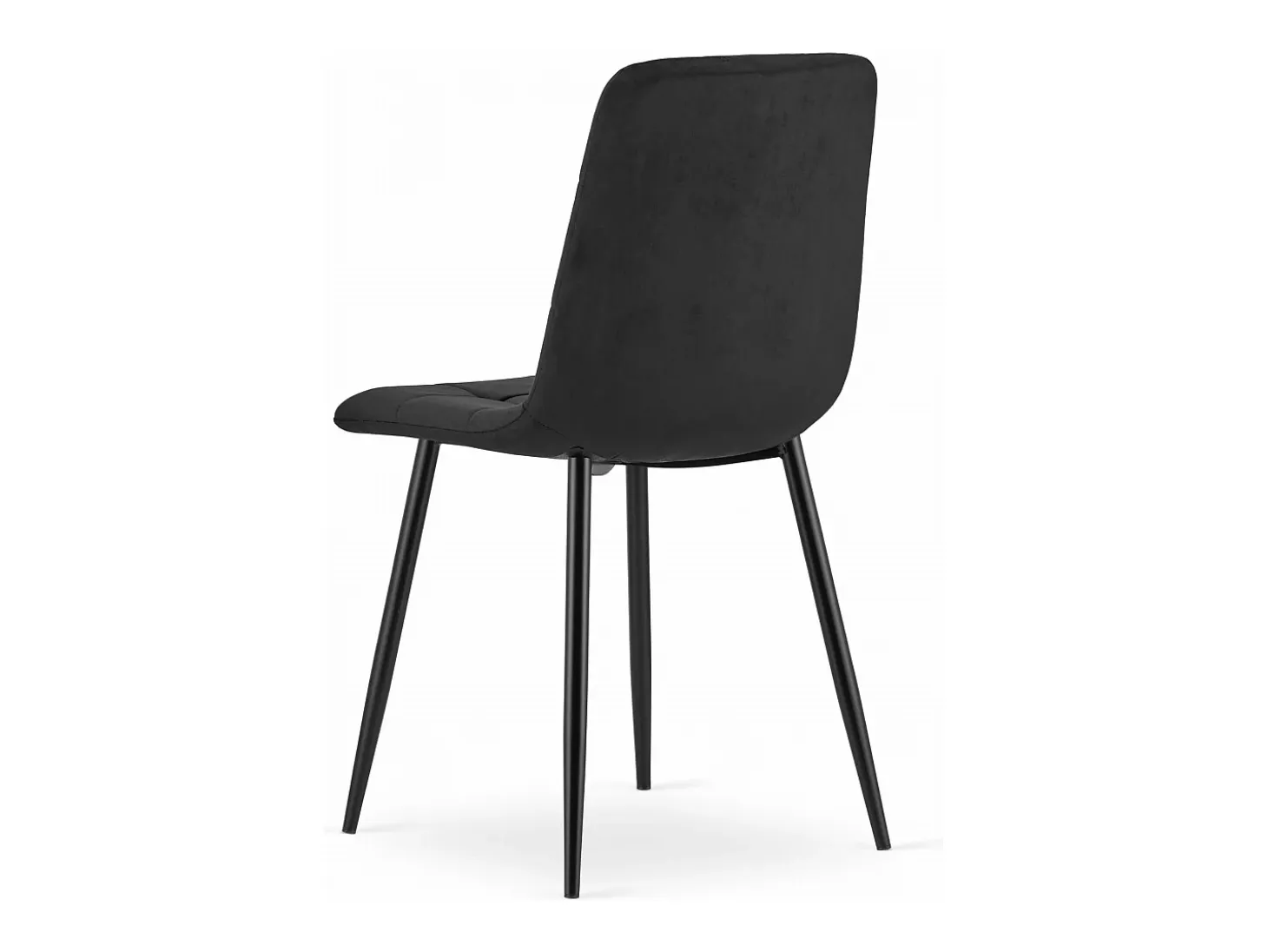 Silla Valora PYRA de terciopelo negro, diseño moderno para sala de estar (x2)