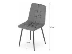 Silla Valora PYRA de terciopelo rosa con patas de madera para salón (x3)