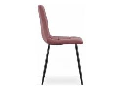 Silla Valora PYRA de terciopelo rosa, diseño moderno para sala de estar (x2)
