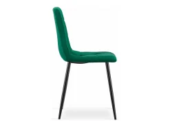 Silla Valora PYRA de terciopelo verde oscuro, diseño moderno (x4)