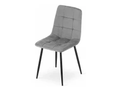 Silla Valora PYRA, terciopelo gris claro, diseño moderno (x3)
