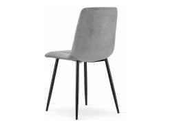 Silla Valora PYRA, terciopelo gris claro, diseño moderno (x3)