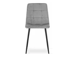 Silla Valora PYRA, terciopelo gris claro, diseño moderno (x3)