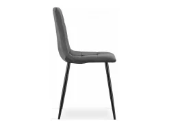 Silla Valora PYRA, terciopelo gris oscuro, diseño moderno (x4)