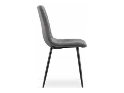 Silla Valora TURIN, terciopelo gris oscuro, diseño ergonómico (x3)