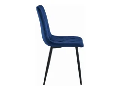 Silla Valora TYRA de terciopelo negro y metal (x4)