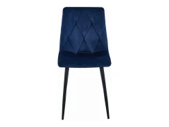 Silla Valora TYRA de terciopelo negro y metal (x4)