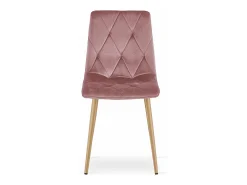 Silla Valora TYRA de terciopelo rosa con patas de madera