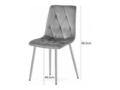 Silla Valora TYRA de terciopelo rosa con patas de madera