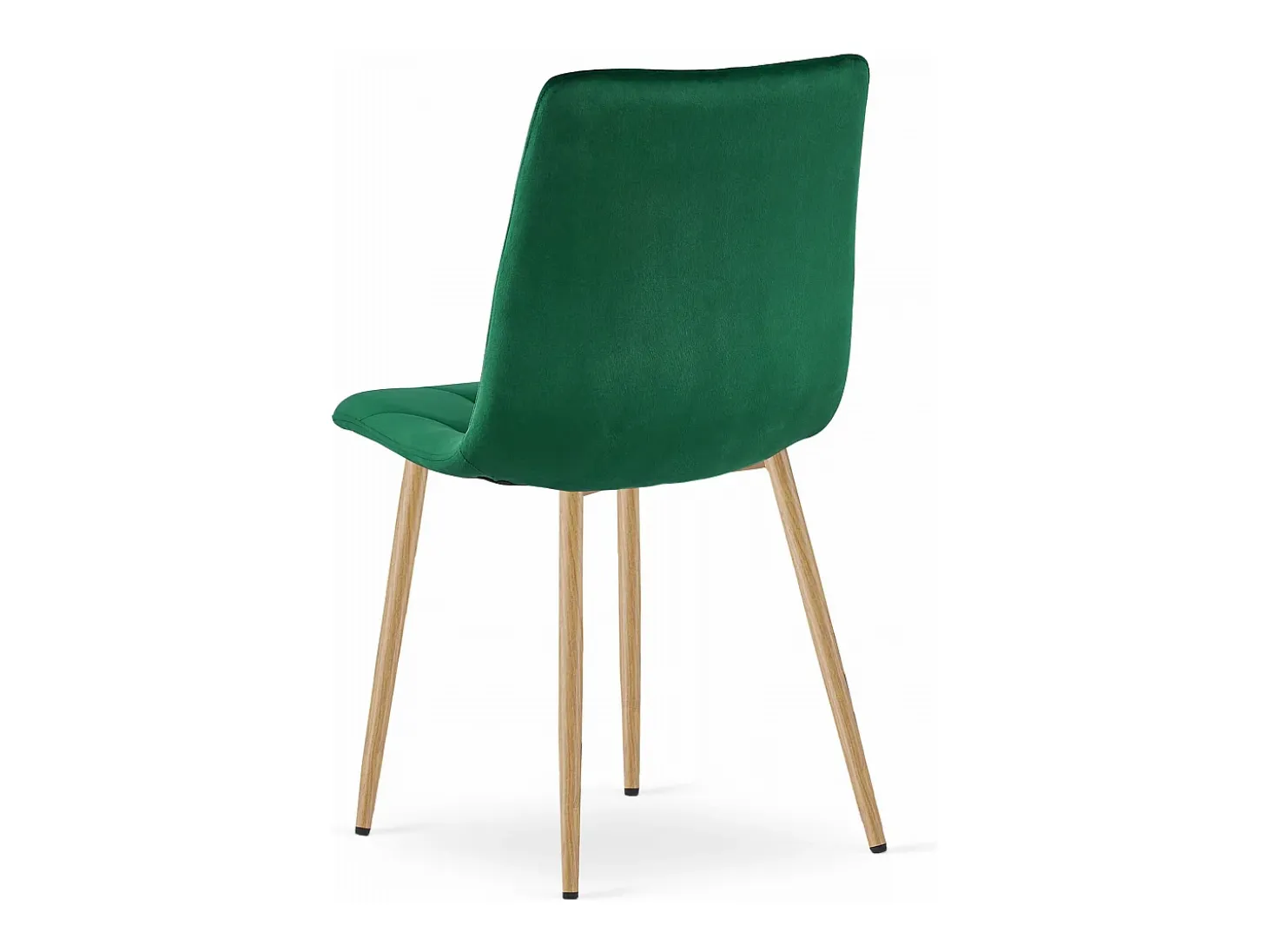 Silla Valora TYRA, terciopelo verde oscuro, patas color madera (x3)