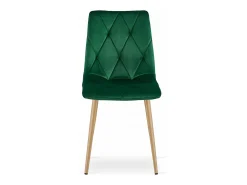 Silla Valora TYRA, terciopelo verde oscuro, patas color madera (x3)