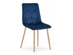 Silla Valora TYRA, terciopelo azul marino, patas color madera (x3)