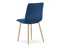 Silla Valora TYRA, terciopelo azul marino, patas color madera (x3)