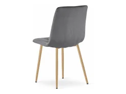 Silla Valora TYRA, terciopelo gris oscuro, patas de madera (x2)