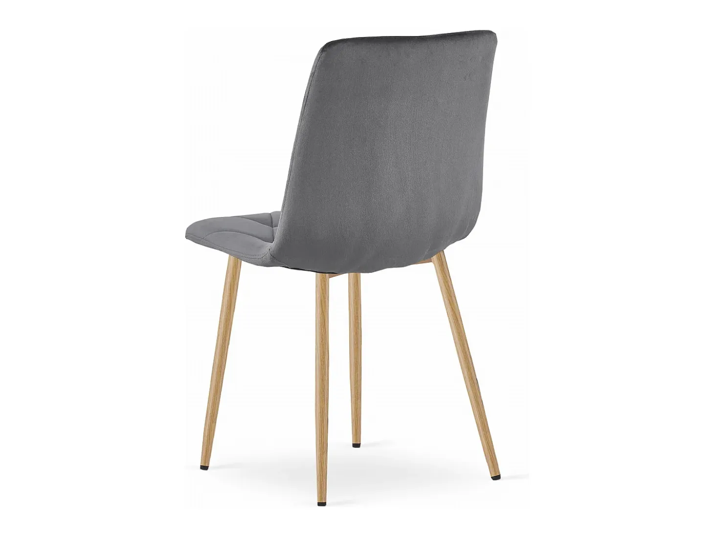 Silla Valora TYRA, terciopelo gris oscuro, patas de madera (x2)
