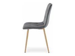 Silla Valora TYRA, terciopelo gris oscuro, patas de madera (x2)
