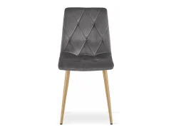 Silla Valora TYRA, terciopelo gris oscuro, patas de madera (x2)