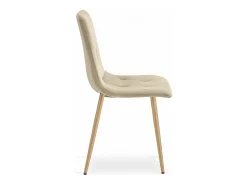 Silla Valora TYRA, terciopelo beige claro, patas color madera (x3)