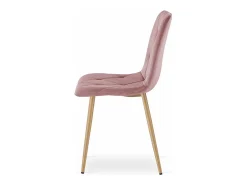 Silla Valora TYRA, terciopelo rosa, patas de madera (x4)