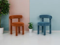 Silla 62x80x58 cm marrón Leith LET77S