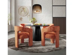 Silla 62x75x58 cm Marrón Leith LET71BS