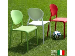 Sillas apilables de diseño moderno para cocina restaurante bar Scab Gio