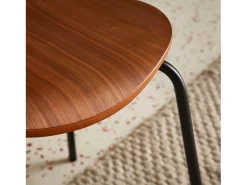 Sillas apilables retro, madera y contrachapado, set de 4 marrón