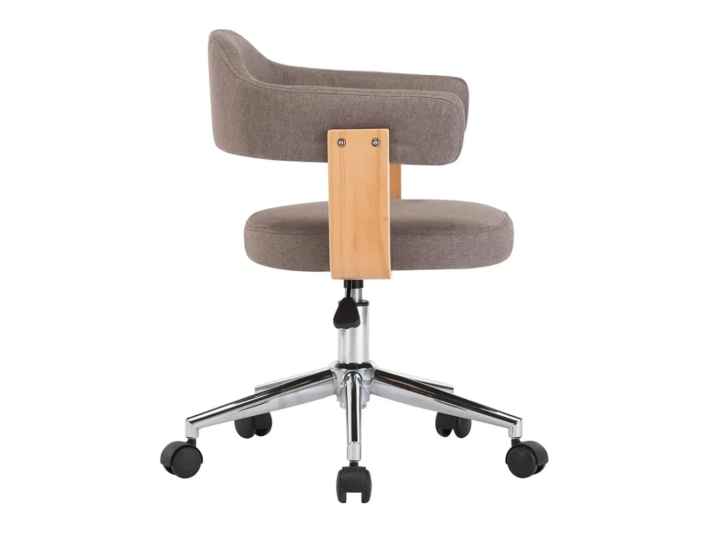 Sillas comedor giratorias 6 unidades madera curvada tela gris taupe