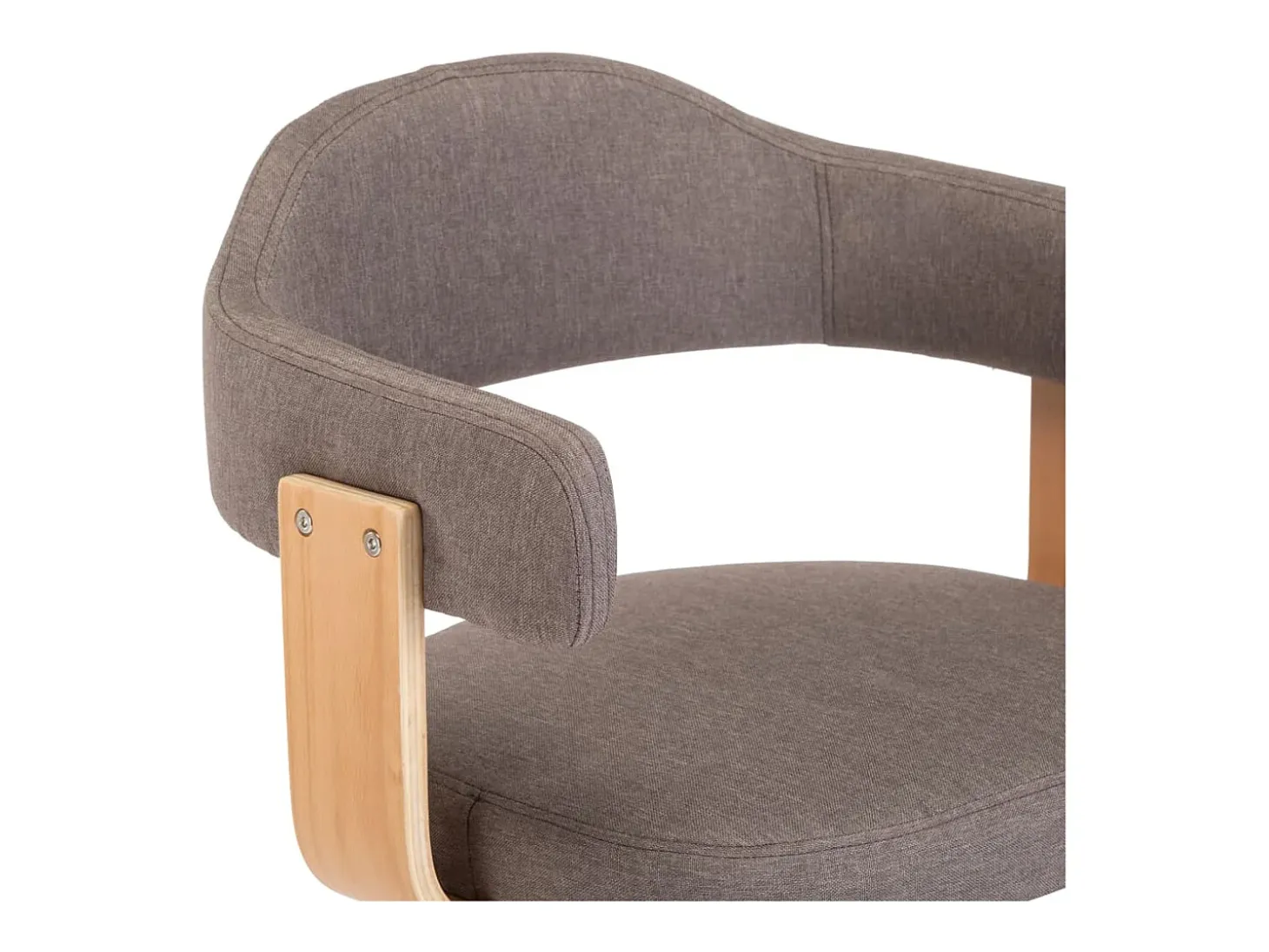 Sillas comedor giratorias 6 unidades madera curvada tela gris taupe