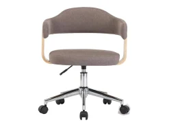 Sillas comedor giratorias 6 unidades madera curvada tela gris taupe