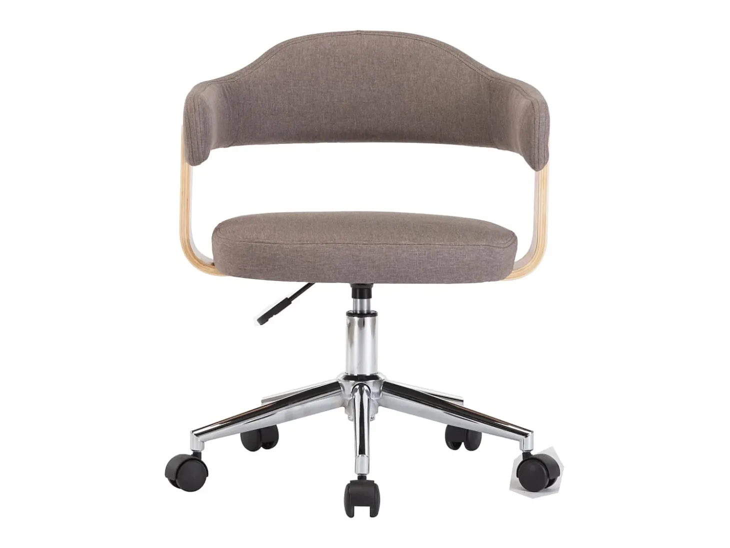 Sillas comedor giratorias 6 unidades madera curvada tela gris taupe