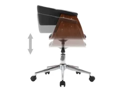 Sillas comedor giratorias 4 unidades cuero sintético negro