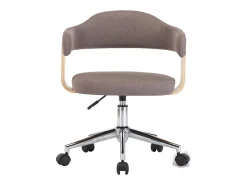 Sillas comedor giratorias 4 unidades madera curvada tela gris taupe
