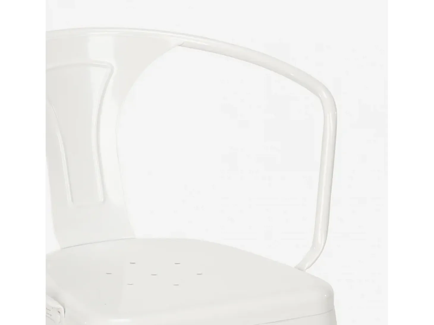 sillas con reposabrazos de acero para cocina y bar diseño moderno steel arm - Blanco