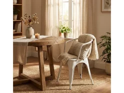 sillas con reposabrazos de acero para cocina y bar diseño moderno steel arm - Blanco