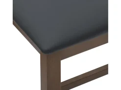 Sillas de bar con cojines 2 uds madera maciza marrón caucho
