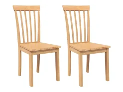 Sillas de comedor 2 unidades madera maciza natural caucho