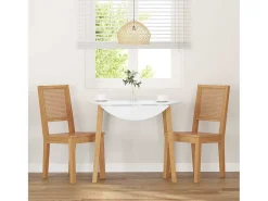 Sillas de comedor 2 piezas madera maciza de caucho