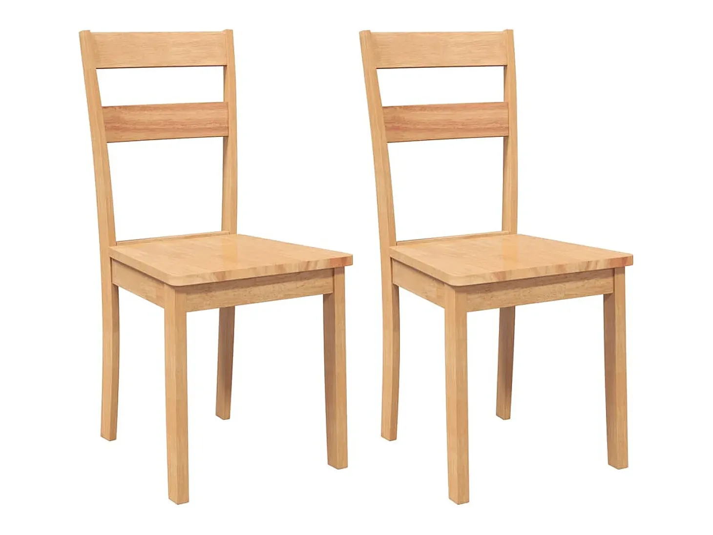 Sillas de comedor 2 piezas madera maciza natural caucho