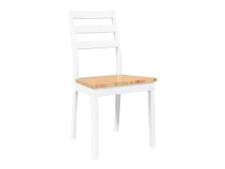 Sillas de comedor 2 piezas madera maciza de caucho blanco