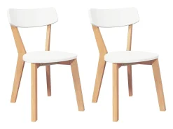 Sillas de comedor 2 piezas madera maciza de caucho